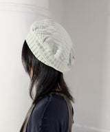 【 New】MIX rib Beret / HHA08N-90/gray
