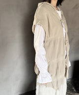 【 tri.R 】Fluffy form wide Vest / NAT11N-10