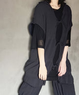 【 tri.R 】Fluffy form wide Vest / NAT11N-95