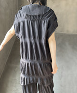 【 tri.R 】Fluffy form wide Vest / NAT11N-95