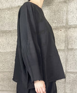 【 tri.R 】Leaf lace Pullover / NAT12N-99/black-soft type