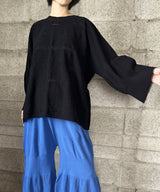 【 tri.R 】Leaf lace Pullover / NAT12N-99/black-soft type
