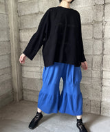 【 tri.R 】Leaf lace Pullover / NAT12N-99/black-soft type