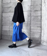 【 tri.R 】Mermaid  wide culottes pants / NL083N-80/blue-soft type