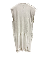 【tri.R】 Haut long sans manches à col calmar et col en V / NAT13N-91/l.gray-soft type