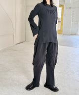 tri.R Stripe wide tapered Pants / NL087N-95/ charcoal