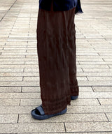 【tri.R】Pantalon droit large / NL081N-65/ marron