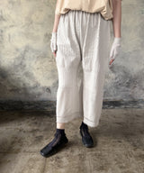 【tri.R】Flare Cropped Pants / NL086N-58/ d.b green