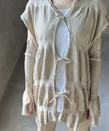 【 tri.R 】Fluffy form wide Vest / NAT11N-10