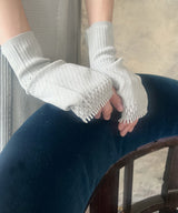 【 tri.R 】Semi flare short  Arm cover / NR068N-90/gray-soft type