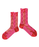 【nonnette Socks】Diamond pattern Socks / NS361Y-34