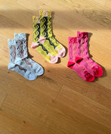 【nonnette Socks】Diamond pattern Socks / NS361Y-25