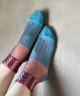 【nonnette Socks】See-through combination Socks / NS367Y-72