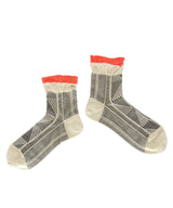 【nonnette Socks】Stripe lace mix Socks / NS368Y-10