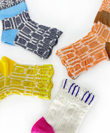 【nonnette Socks】Plaid and flowers Socks / NS370T-01
