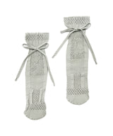 【 tri.R 】Ribbon front lace Socks / NS380N-90 /gray-soft type