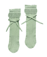 【 tri.R 】Ribbon rib Socks / NS381N-51/powder green