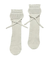 【 tri.R 】Ribbon rib Socks / NS381N- 91/light gray