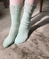 【 tri.R 】Lace combination Socks / NS382N- 51 /powder green