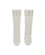 【 tri.R 】Lace combination Socks / NS382N- 91/light gray