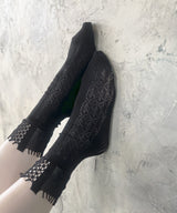 【 tri.R 】Lace combination Socks / NS382N- 99/black