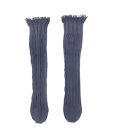 【 tri.R 】Mix rib lace Socks / NS383N- 95/charcoal