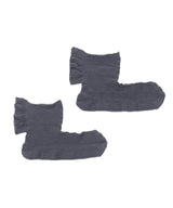 【 tri.R 】Back ruffle Socks / NS385N-95/charcoal