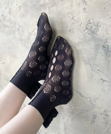 【 tri.R 】Back ruffle Socks / NS385N-95/charcoal