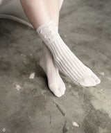 【Restock 】Mix rib Tabi Socks / NS414N-91/light gray