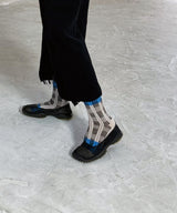 【tri.R】Back ruffle Socks / NS385N-95/charcoal
