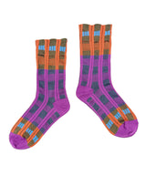 【 New 】Random plaid Socks / NS426K-40/purple