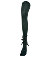 【tri.R】Mix rib fringe Leg warmer / NW033N-58/d.g green