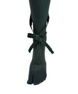 【tri.R】Mix rib fringe Leg warmer / NW033N-58/d.g green