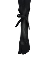 【 tri.R 】Ribbon rib tabi Tights / NT111N-99/black