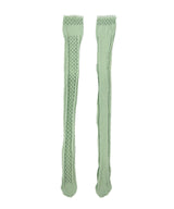 【 tri.R 】Stripe lace Long High socks / NV044N- 51 /powder green