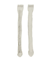 【 tri.R 】Stripe lace Long High socks / NV044N- 91 / light gray
