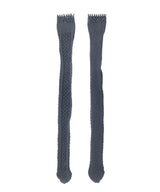 【 tri.R 】Stripe lace Long High socks / NV044N- 95 / charcoal