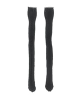 【 tri.R 】Stripe lace Long High socks / NV044N- 99/ black