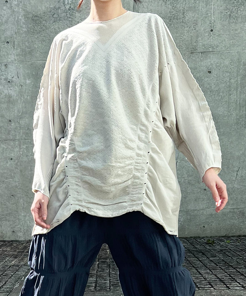 [Tri.r] Tapered Sleeve Pullover / Nat06N-91