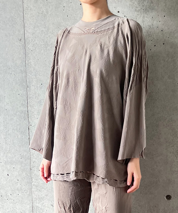 【 tri.R 】Unevenness sleeve Pullover / NAT08N-97