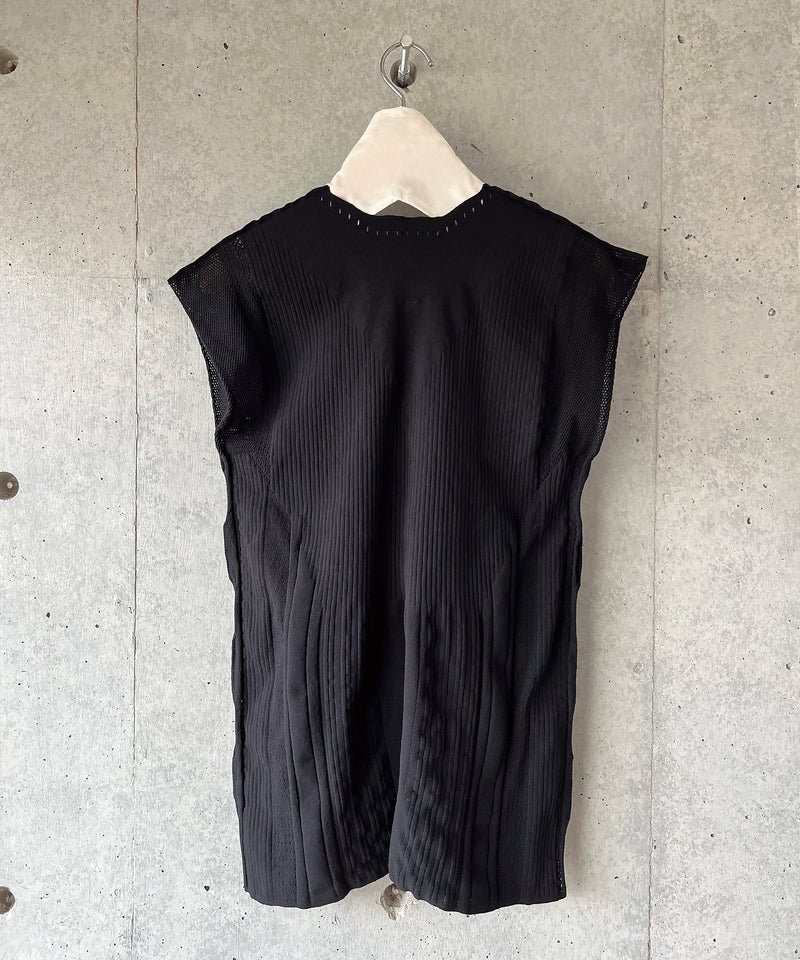 【 tri.R 】Mix rib squareneck Vest / NAT09N-99