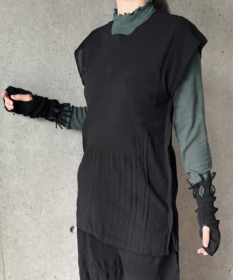 【 tri.R 】Fringe and holes  Arm&Legcover / NR047N-99