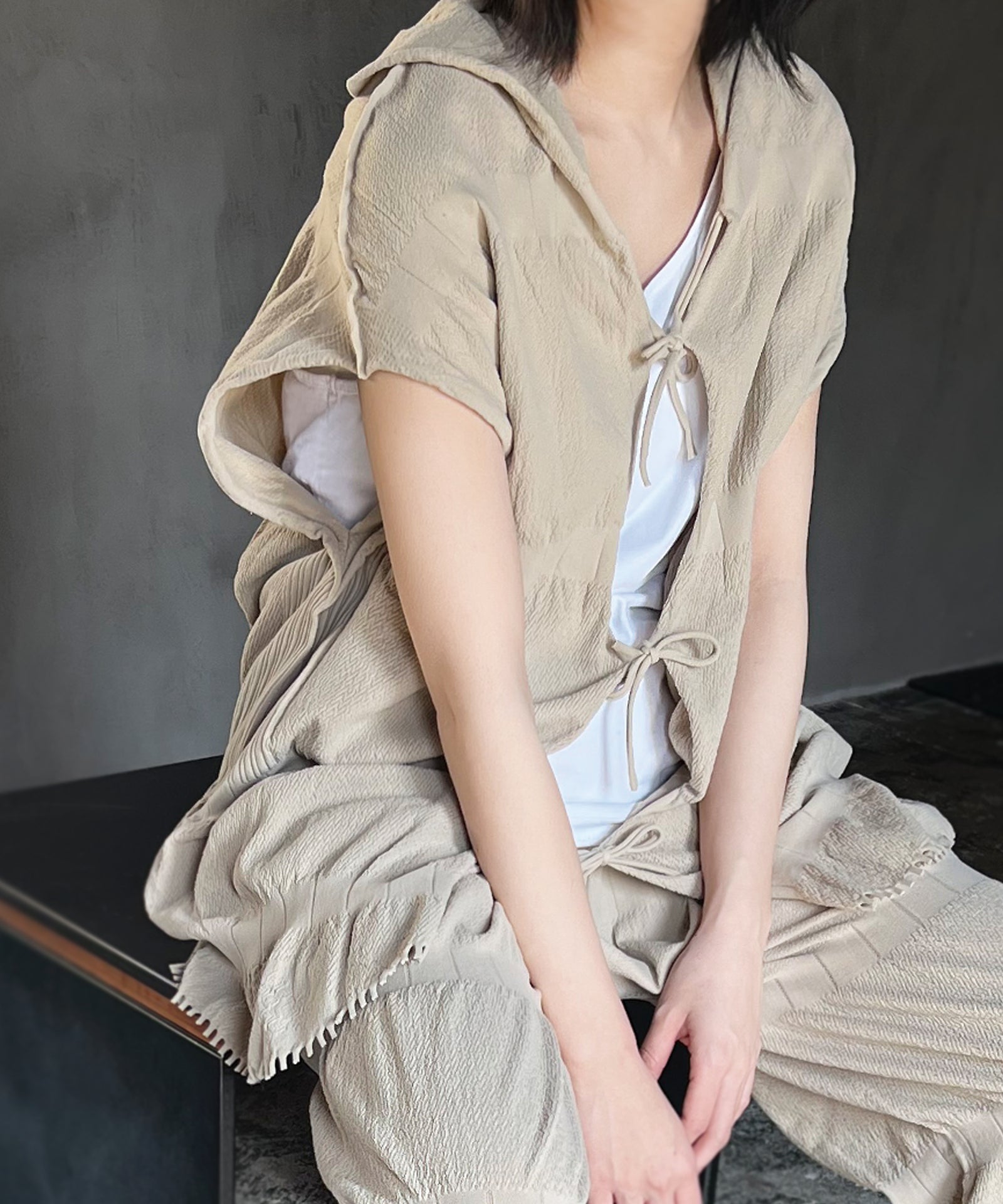 tri.R】Fluffy form wide Vest / NAT11N-10 – bec de nonnette ONLINE SHOP