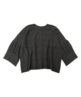 【tri.R】树叶蕾丝套头衫 / NAT12N-99/黑软型