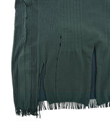 【 tri.R 】Squid collar V-neck Sleeveless Long Top / NAT13N-58/d.green-soft type