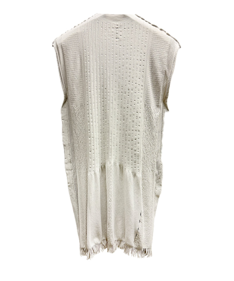 【 tri.R 】Squid collar V-neck Sleeveless Long Top / NAT13N-91/l.gray-soft type
