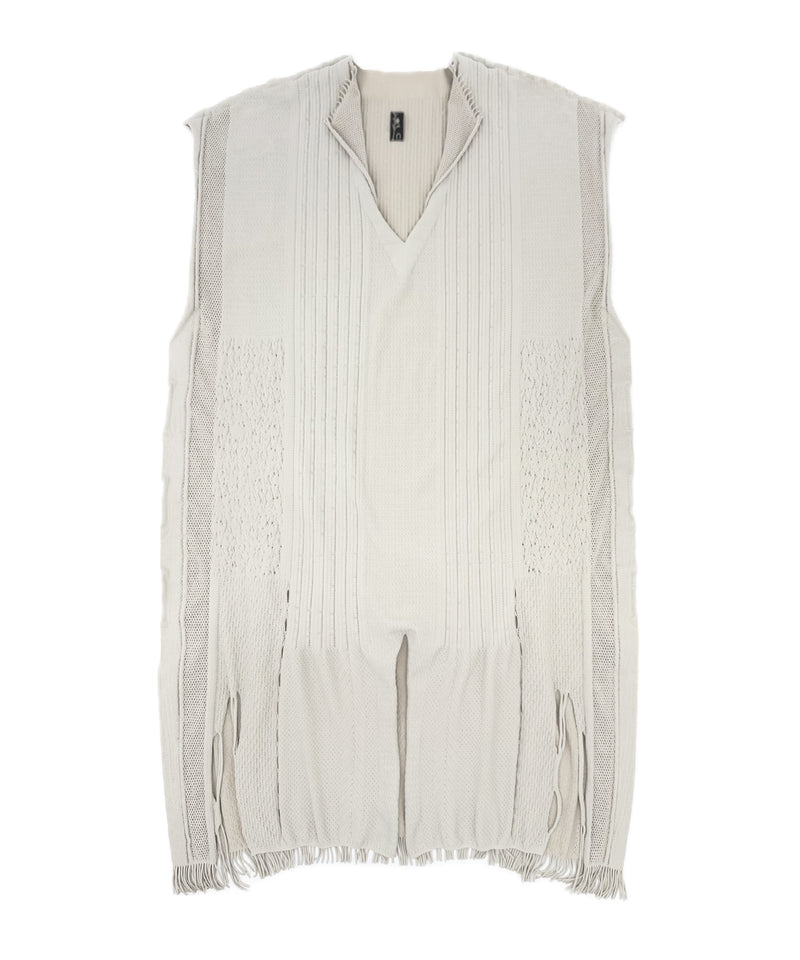 【 tri.R 】Squid collar V-neck Sleeveless Long Top / NAT13N-91/l.gray-soft type