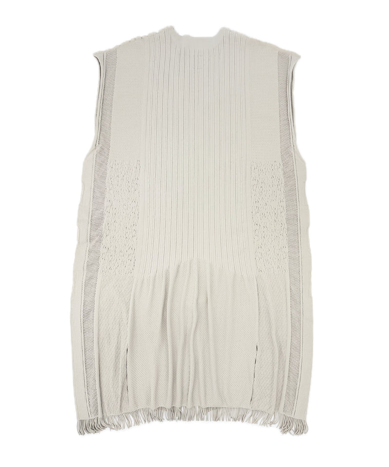 【 tri.R 】Squid collar V-neck Sleeveless Long Top / NAT13N-91/l.gray-soft type