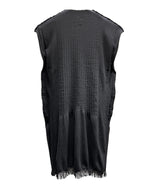 【 tri.R 】Squid collar V-neck Sleeveless Long Top / NAT13N-95/charcoal-soft type