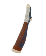 【nonnette HighSocks】Leaf mix rib  Wool High Socks / NH039Y-65